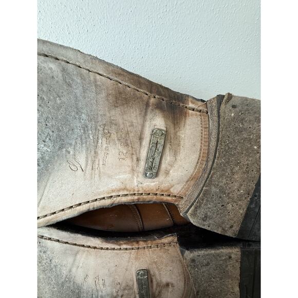 Salvatore Ferragamo Tramezza Welted Mens Tan Wingtip Derby Shoes 12 D - Picture 6 of 6